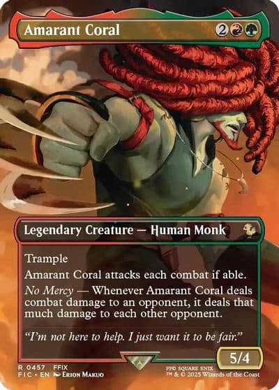 Amarant Coral Borderless Commander: FINAL FANTASY Magic card