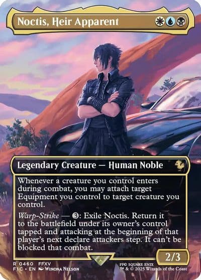 Noctis Heir Apparent Borderless Commander: FINAL FANTASY Magic card