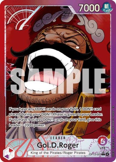 GolDRoger 003 Alternate Art Carrying On His Will One Piece card