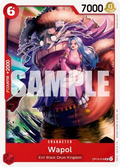 Wapol Carrying On His Will One Piece card