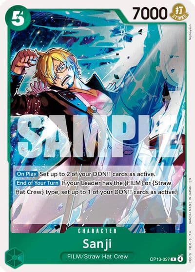 Sanji Carrying On His Will One Piece card