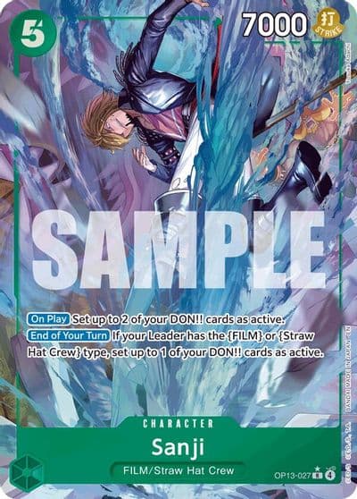 Sanji Alternate Art Carrying On His Will One Piece card