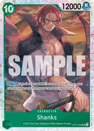 Shanks 028 Carrying On His Will One Piece card