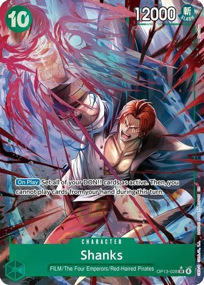 Shanks 028 Alternate Art Carrying On His Will One Piece card