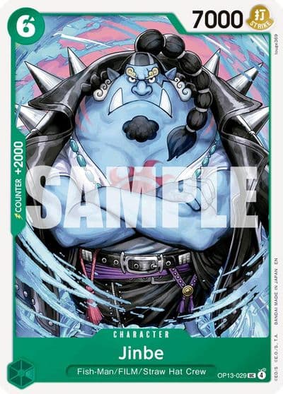 Jinbe Carrying On His Will One Piece card