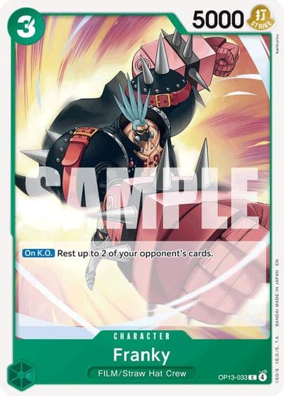 Franky Carrying On His Will One Piece card
