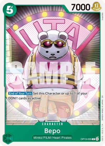 Bepo Carrying On His Will One Piece card