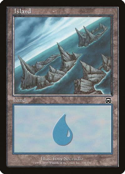 Island 338 Mercadian Masques Magic card