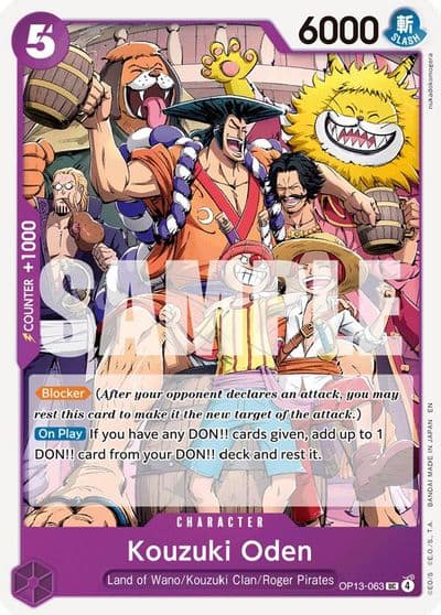 Kouzuki Oden Carrying On His Will One Piece card