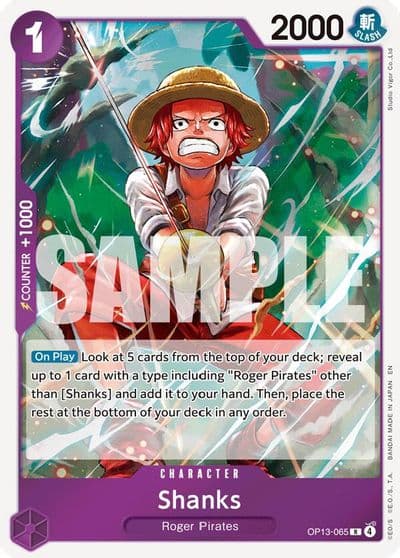Shanks 065 Carrying On His Will One Piece card