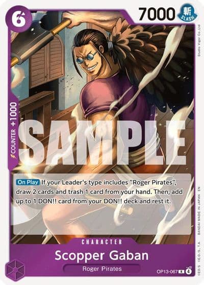 Scopper Gaban Carrying On His Will One Piece card