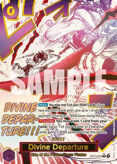 Divine Departure Alternate Art Carrying On His Will One Piece card