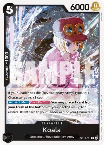 Koala Carrying On His Will One Piece card