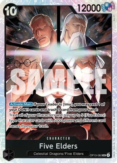 Five Elders Carrying On His Will One Piece card