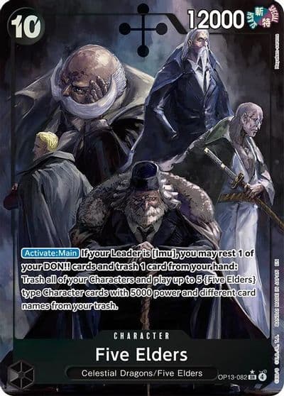 Five Elders Alternate Art Carrying On His Will One Piece card