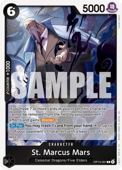 St Marcus Mars Carrying On His Will One Piece card