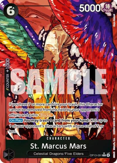 St Marcus Mars Alternate Art Carrying On His Will One Piece card