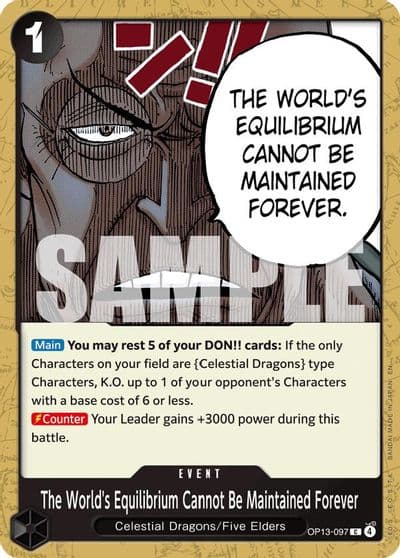 The Worlds Equilibrium Cannot Be Maintained Forever Carrying On His Will One Piece card