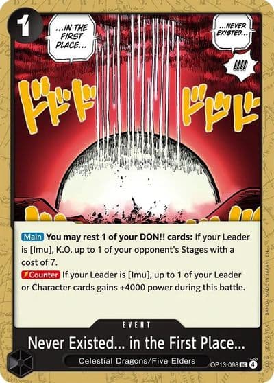 Never Existed in the First Place Carrying On His Will One Piece card
