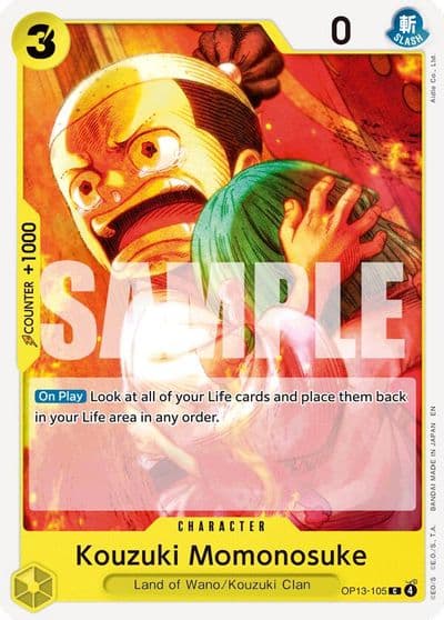 Kouzuki Momonosuke Carrying On His Will One Piece card