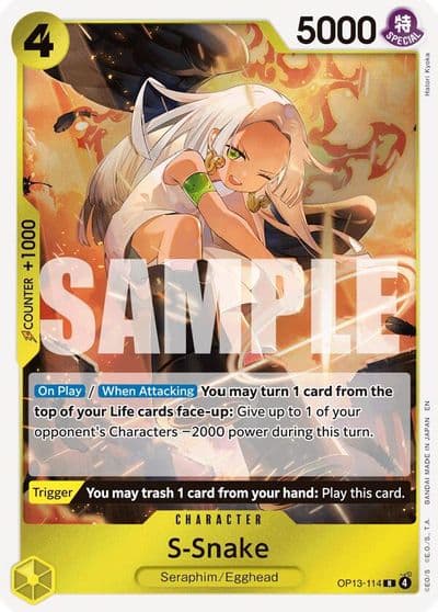S Snake Carrying On His Will One Piece card