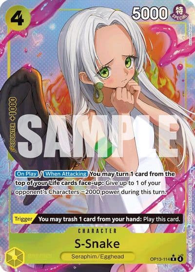 S Snake Alternate Art Carrying On His Will One Piece card