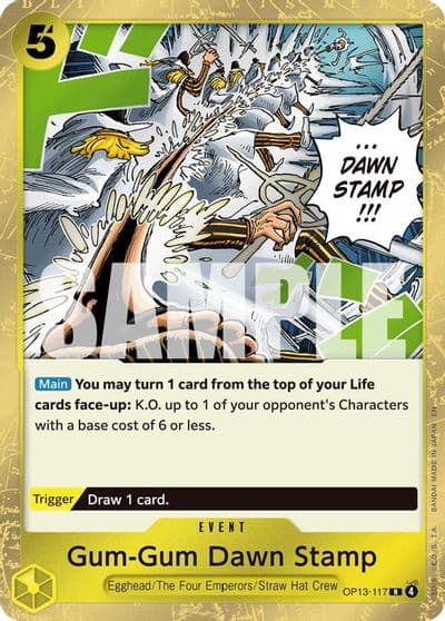 Gum Gum Dawn Stamp Carrying On His Will One Piece card
