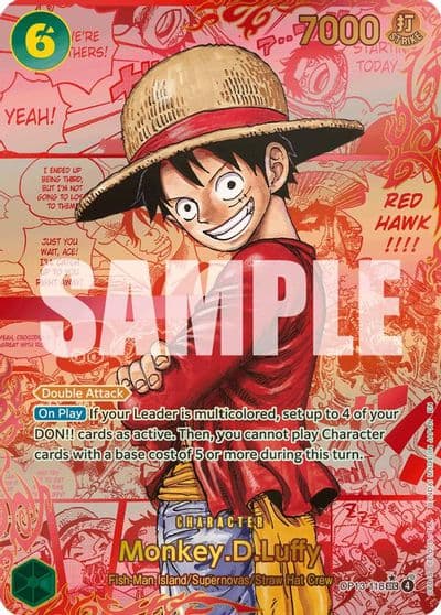 MonkeyDLuffy 118 Red Super Alternate Art Carrying On His Will One Piece card