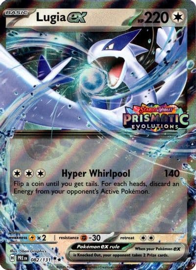 Lugia ex (Prismatic Evolutions Stamped) Miscellaneous Cards & Products Pokemon card