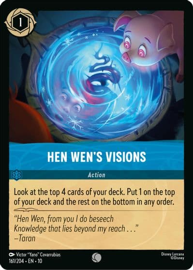 Hen Wens Visions Whispers in the Well Lorcana card