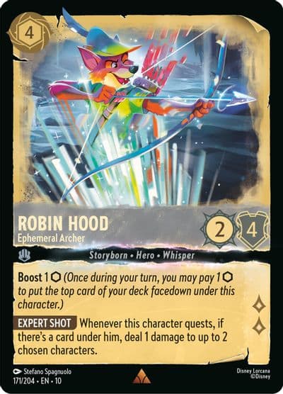 Robin Hood Ephemeral Archer Whispers in the Well Lorcana card