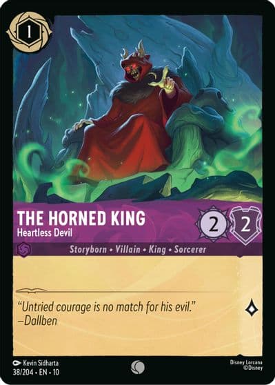 The Horned King Heartless Devil Whispers in the Well Lorcana card