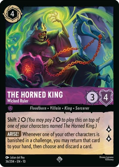 The Horned King Wicked Ruler Whispers in the Well Lorcana card