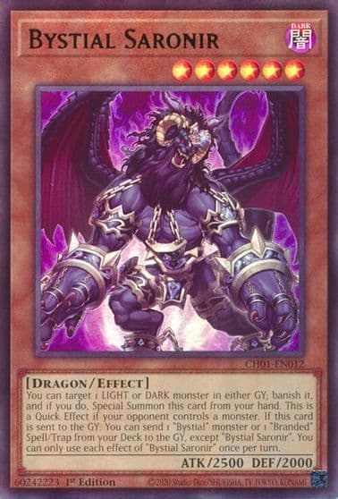 Bystial Saronir THE CHRONICLES DECK: The Fallen & The Virtuous (All-Foil Edition) Yu-Gi-Oh! card