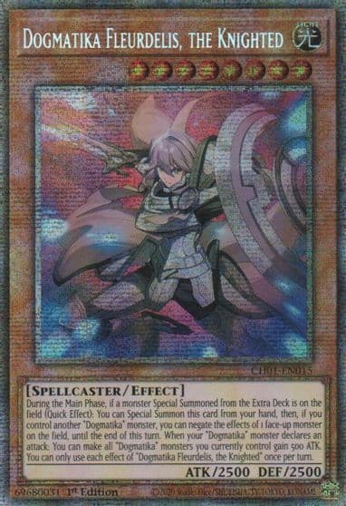 Dogmatika Fleurdelis the Knighted Starlight Rare THE CHRONICLES DECK: The Fallen & The Virtuous (All-Foil Edition) Yu-Gi-Oh! card