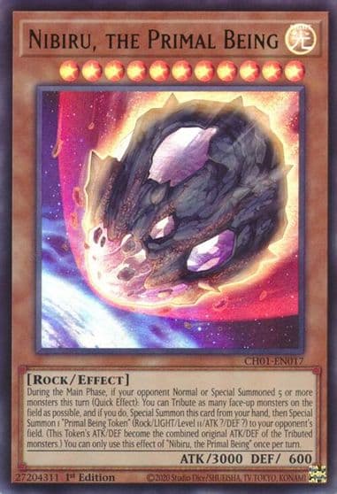 Nibiru the Primal Being THE CHRONICLES DECK: The Fallen & The Virtuous (All-Foil Edition) Yu-Gi-Oh! card