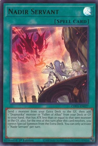 Nadir Servant THE CHRONICLES DECK: The Fallen & The Virtuous (All-Foil Edition) Yu-Gi-Oh! card