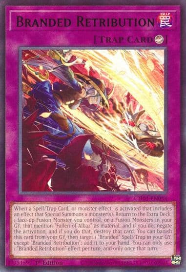 Branded Retribution THE CHRONICLES DECK: The Fallen & The Virtuous (All-Foil Edition) Yu-Gi-Oh! card
