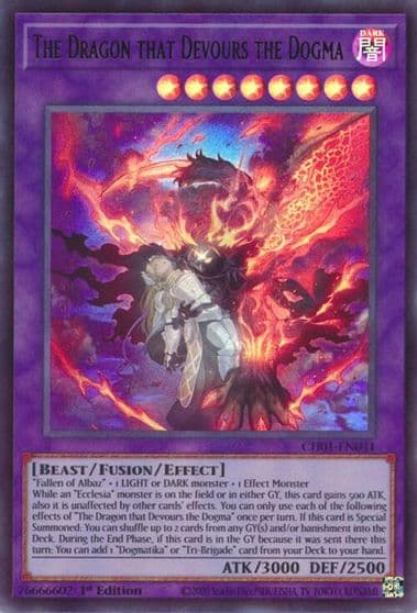 The Dragon that Devours the Dogma THE CHRONICLES DECK: The Fallen & The Virtuous (All-Foil Edition) Yu-Gi-Oh! card