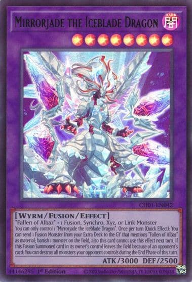 Mirrorjade the Iceblade Dragon THE CHRONICLES DECK: The Fallen & The Virtuous (All-Foil Edition) Yu-Gi-Oh! card