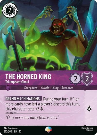 The Horned King Triumphant Ghoul Epic Whispers in the Well Lorcana card