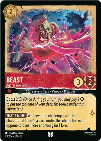 Beast Aggressive Lord Whispers in the Well Lorcana card