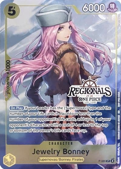 Jewelry Bonney CS 25 26 Regionals Textured Chase Promo One Piece Promotion Cards One Piece card