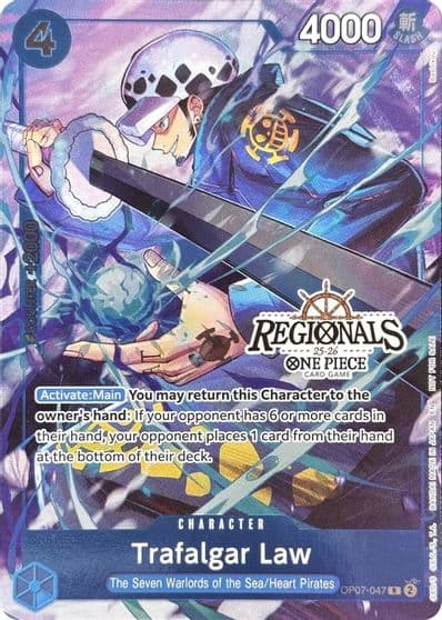 Trafalgar Law CS 25 26 Regionals Textured Chase Promo One Piece Promotion Cards One Piece card