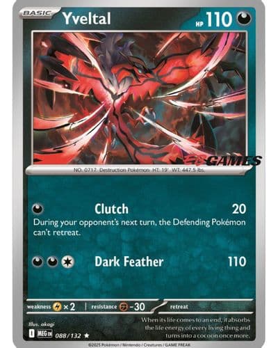 Yveltal (EB Games) Miscellaneous Cards & Products Pokemon card