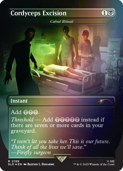 Cordyceps Excision Cabal Ritual Rainbow Foil Secret Lair Drop Series Magic card