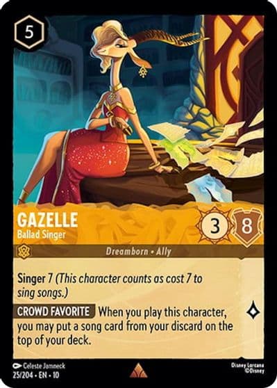 Gazelle Ballad Singer Whispers in the Well Lorcana card