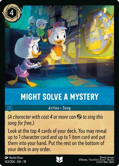 Might Solve a Mystery Whispers in the Well Lorcana card