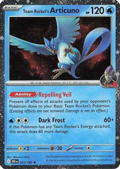 Team Rocket's Articuno - 051-182 (Cosmos Holo) Miscellaneous Cards & Products Pokemon card