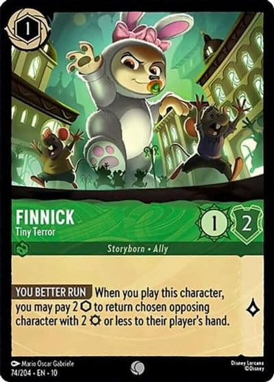 Finnick Tiny Terror Whispers in the Well Lorcana card